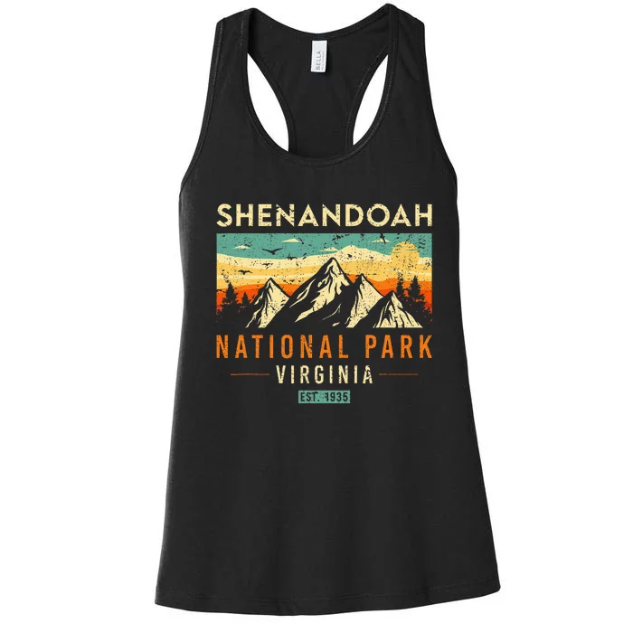 Shenandoah Est. 1935 Retro Virginia National Park Women's Racerback Tank