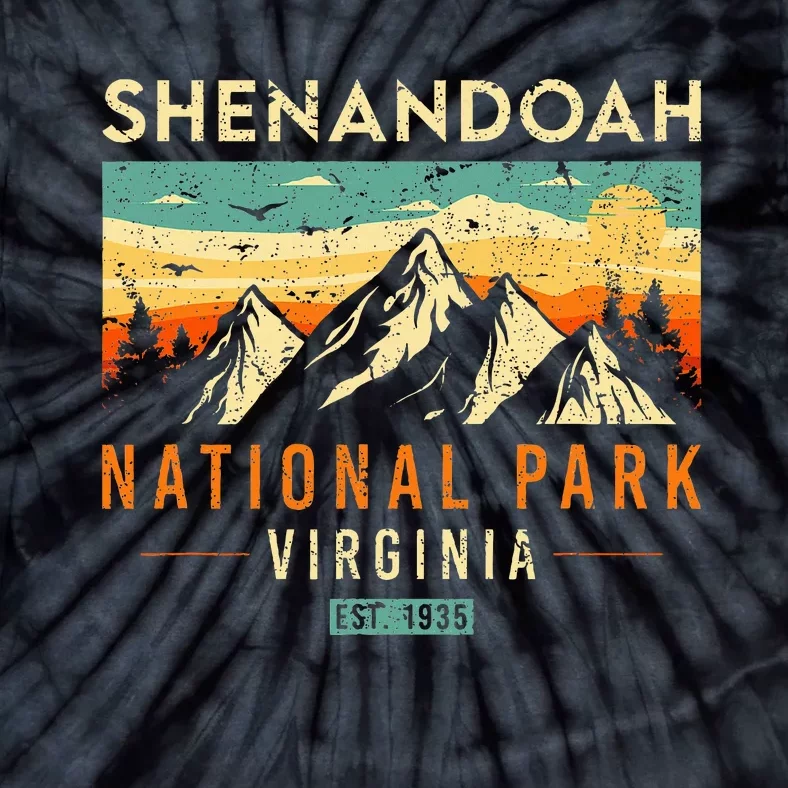 Shenandoah Est. 1935 Retro Virginia National Park Tie-Dye T-Shirt