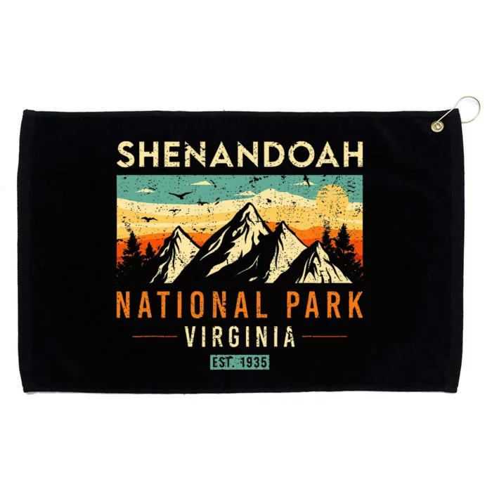 Shenandoah Est. 1935 Retro Virginia National Park Grommeted Golf Towel