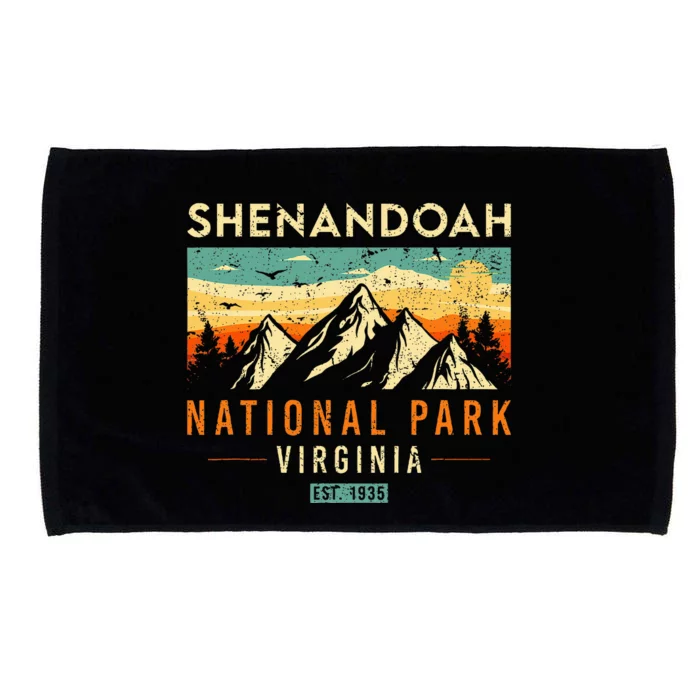 Shenandoah Est. 1935 Retro Virginia National Park Microfiber Hand Towel