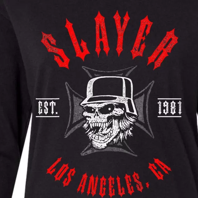 Slayer – Est 1981 Black And Red Womens Cotton Relaxed Long Sleeve T-Shirt