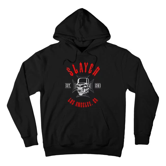 Slayer – Est 1981 Black And Red Tall Hoodie