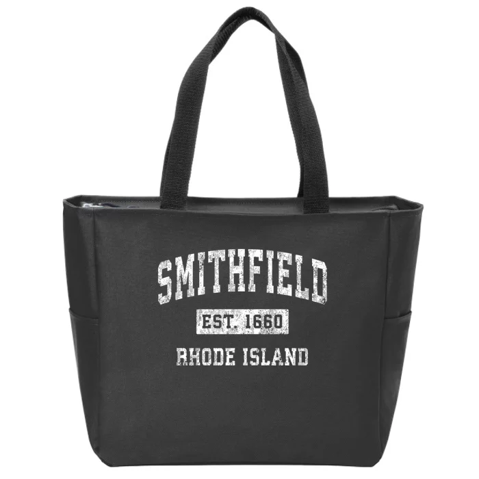 Smithfield Est 1660 Rhode Island Ri Vintage Established Sports Design Zip Tote Bag