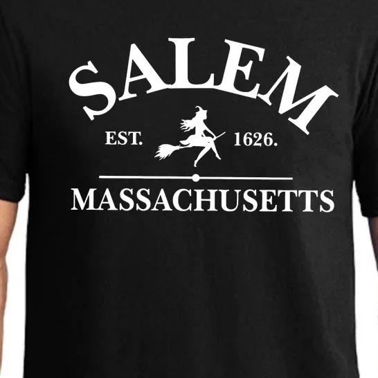 Salem Est 1626 Massachusetts Halloween Witch Wizard Pajama Set