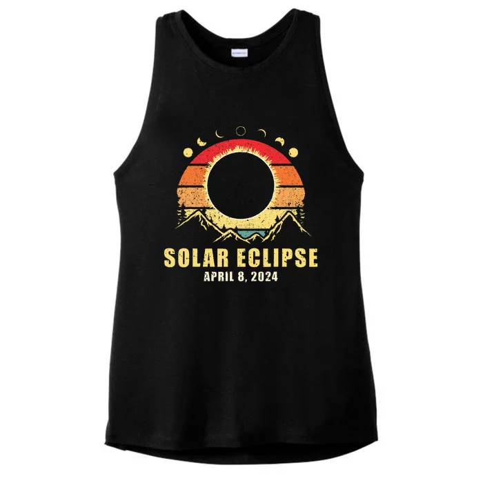 Solar Eclipse 2024 Total Solar Eclipse April 8 2024 Ladies Tri-Blend Wicking Tank