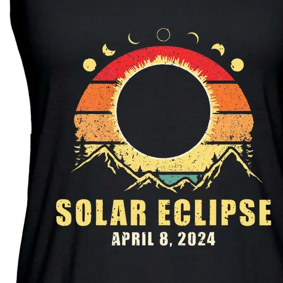 Solar Eclipse 2024 Total Solar Eclipse April 8 2024 Ladies Essential Flowy Tank