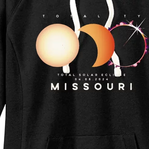 Solar Eclipse 2024 Missouri Total Eclipse American Graphic Women's Fleece Hoodie