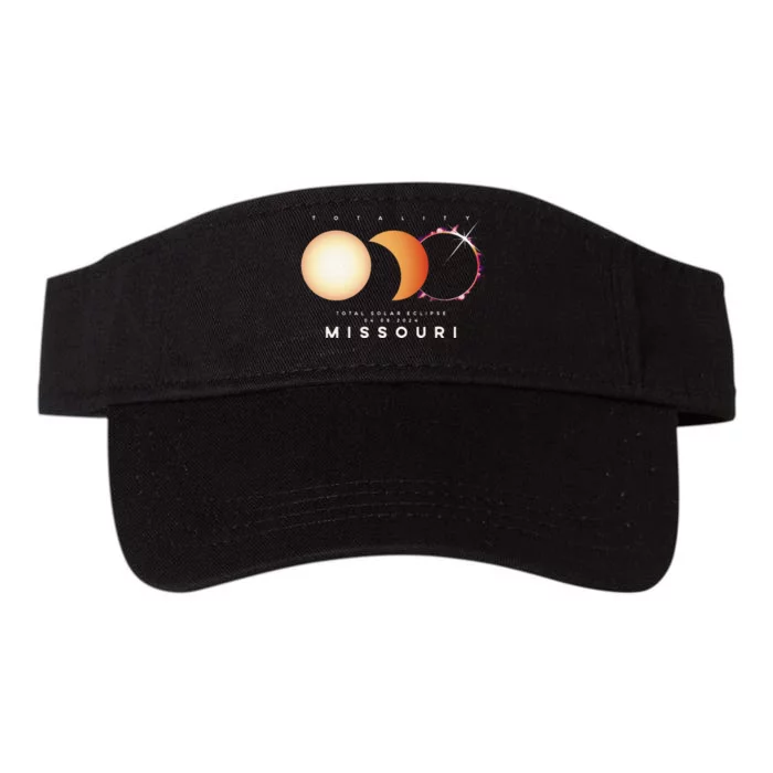 Solar Eclipse 2024 Missouri Total Eclipse American Graphic Valucap Bio-Washed Visor