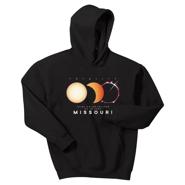 Solar Eclipse 2024 Missouri Total Eclipse American Graphic Kids Hoodie