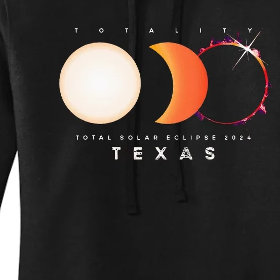 Solar Eclipse 2024 Texas Total Eclipse America Graphic Women's Pullover Hoodie