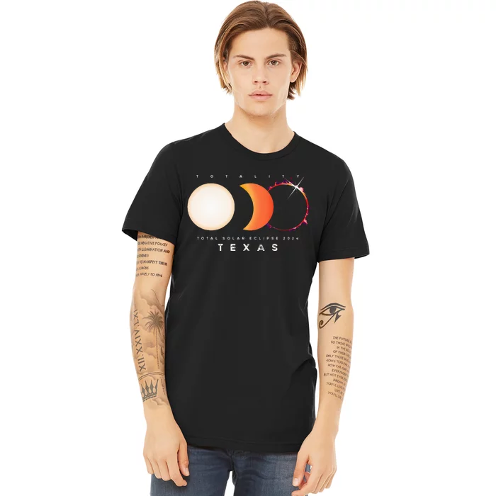 Solar Eclipse 2024 Texas Total Eclipse America Graphic Premium T-Shirt