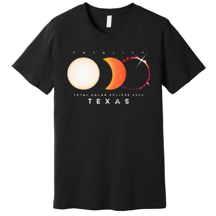 Solar Eclipse 2024 Texas Total Eclipse America Graphic Premium T-Shirt