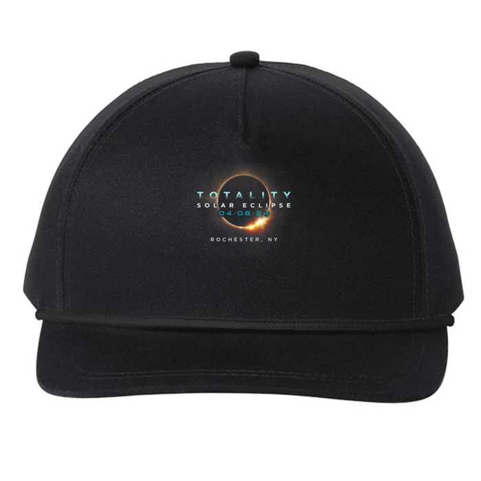 Solar Eclipse 2024 Rochester Ny Totality April 8 2024 Snapback Five-Panel Rope Hat