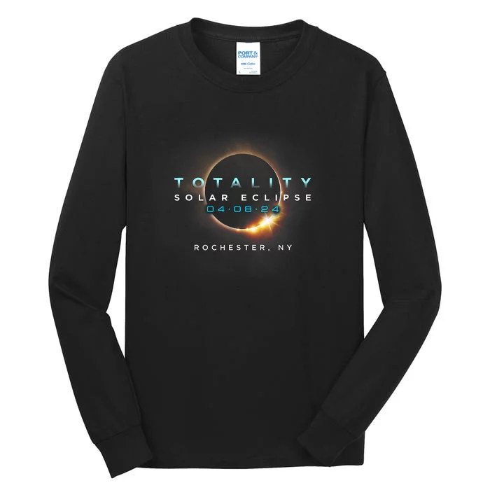 Solar Eclipse 2024 Rochester Ny Totality April 8 2024 Tall Long Sleeve T-Shirt