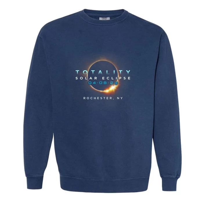 Solar Eclipse 2024 Rochester Ny Totality April 8 2024 Garment-Dyed Sweatshirt