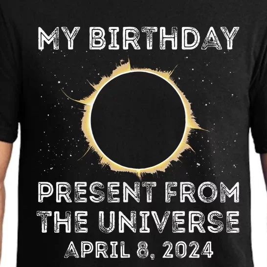 Solar Eclipse 2024 Birthday Present 4.8.24 Totality Universe Pajama Set