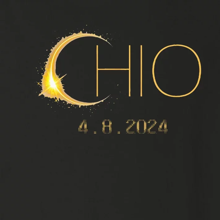 Solar Eclipse 2024 Total Solar Eclipse State Ohio Toddler Long Sleeve Shirt