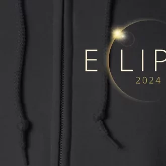 Solar Eclipse 2024 Total Solar Eclipse 4.08.24 Full Zip Hoodie