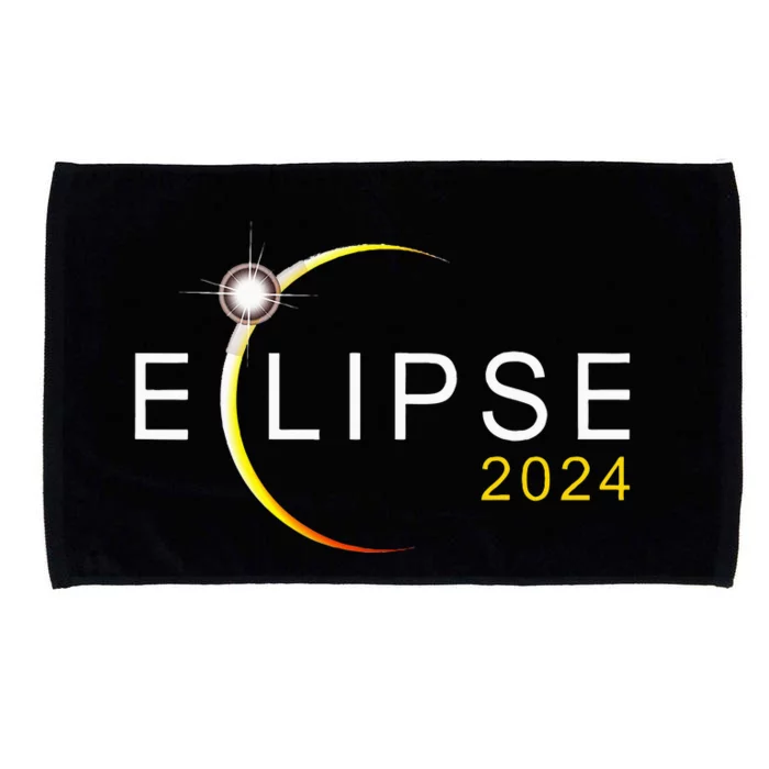 Solar Eclipse 2024 Total Solar Eclipse 4.08.24 Microfiber Hand Towel