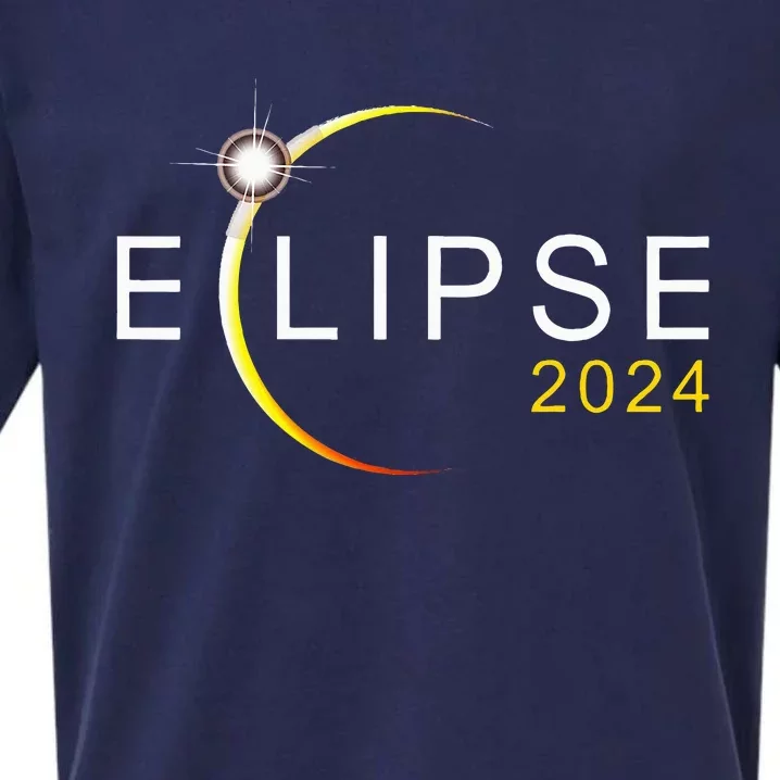 Solar Eclipse 2024 Total Solar Eclipse 4.08.24 Sueded Cloud Jersey T-Shirt