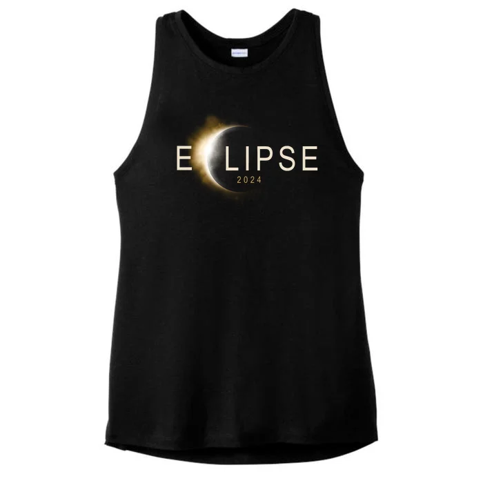 Solar Eclipse 2024 Ladies Tri-Blend Wicking Tank