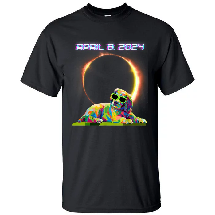 Solar Eclipse 2024 April 8 Dog Solar Eclipse Glasses Tall T-Shirt