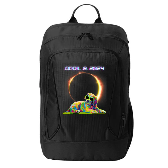 Solar Eclipse 2024 April 8 Dog Solar Eclipse Glasses City Backpack