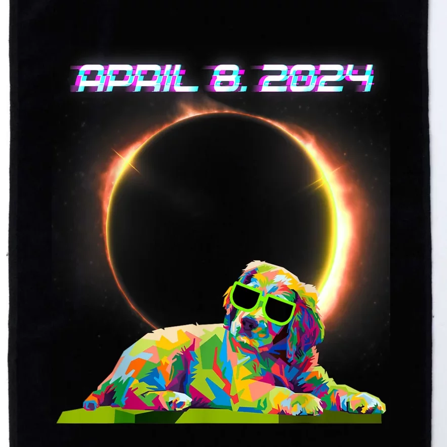 Solar Eclipse 2024 April 8 Dog Solar Eclipse Glasses Platinum Collection Golf Towel