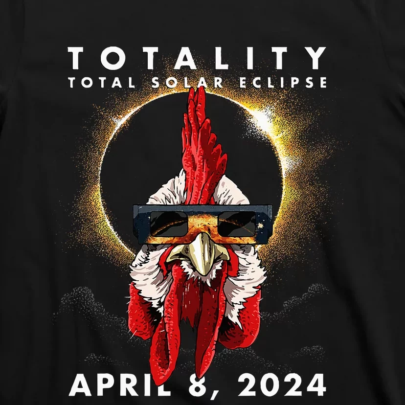 Solar Eclipse 2024 Chicken Rooster T-Shirt