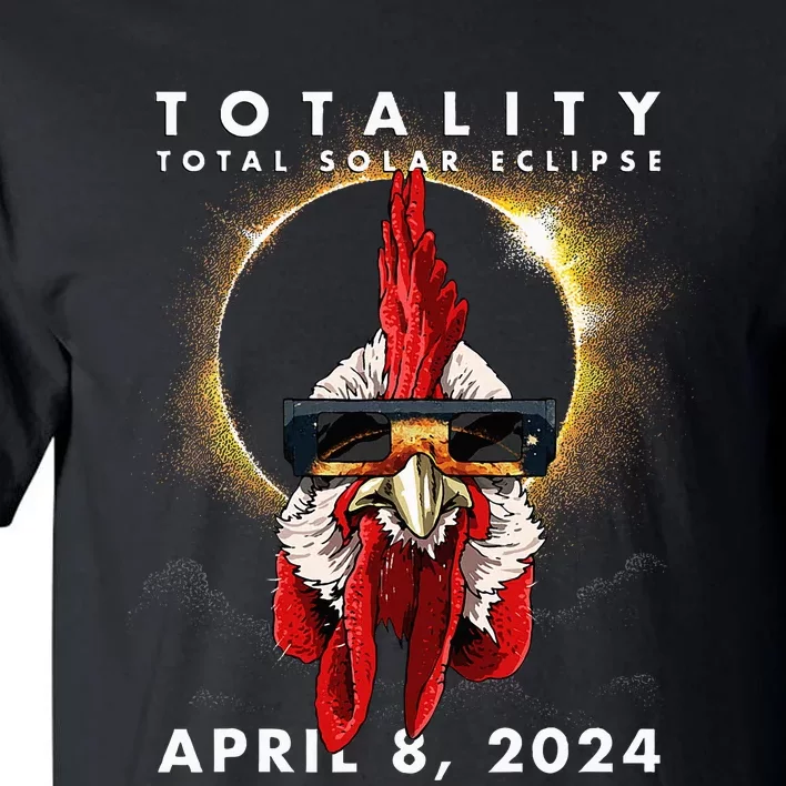 Solar Eclipse 2024 Chicken Rooster Tall T-Shirt