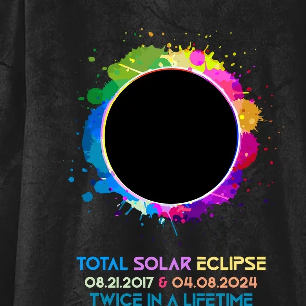 Solar Eclipse 2024 Twice In A Lifetime 2017 Totality Hooded Wearable Blanket