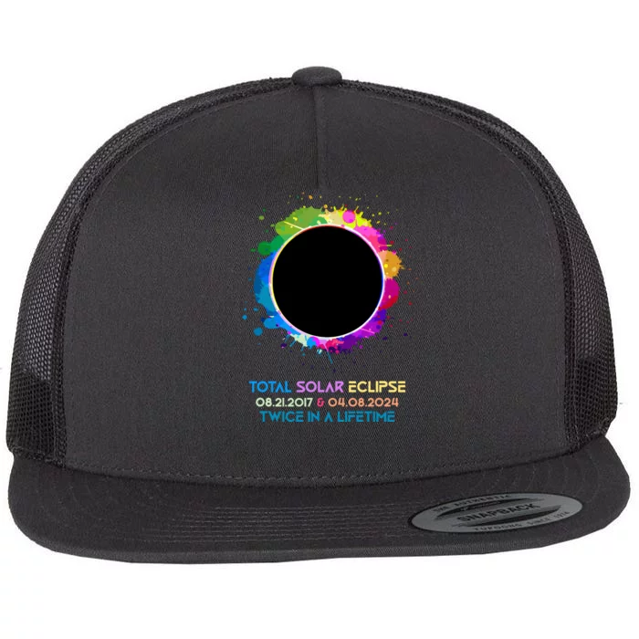 Solar Eclipse 2024 Twice In A Lifetime 2017 Totality Flat Bill Trucker Hat