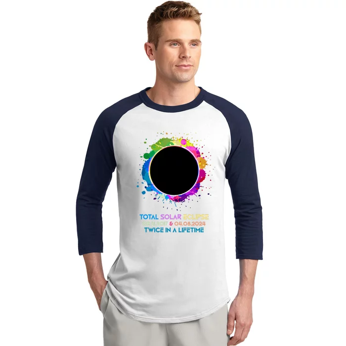 Solar Eclipse 2024 Twice In A Lifetime 2017 Totality Baseball Sleeve Shirt