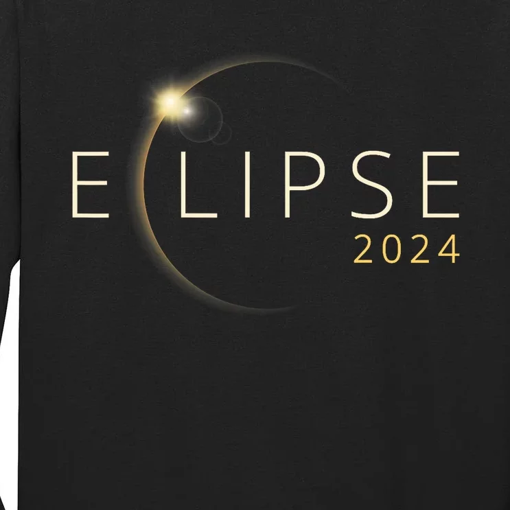 Solar Eclipse 2024 Total Solar Eclipse 4.08.24 Trending Design Eclipse Tall Long Sleeve T-Shirt