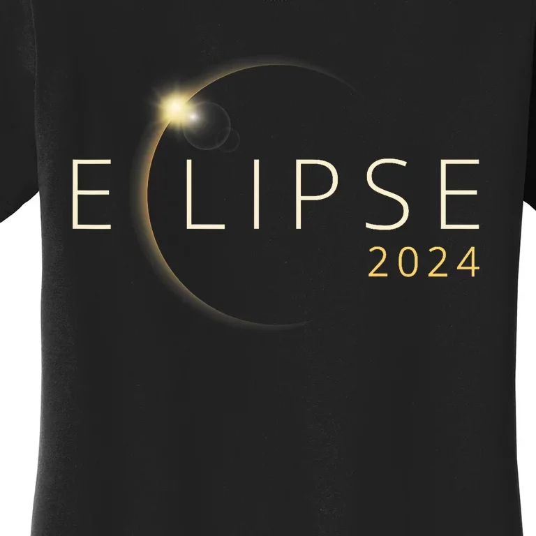 Solar Eclipse 2024 Total Solar Eclipse 4.08.24 Trending Design Eclipse Women's T-Shirt