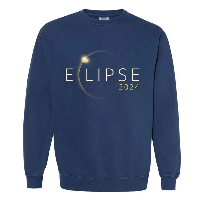 Solar Eclipse 2024 Total Solar Eclipse 4.08.24 Trending Design Eclipse Garment-Dyed Sweatshirt