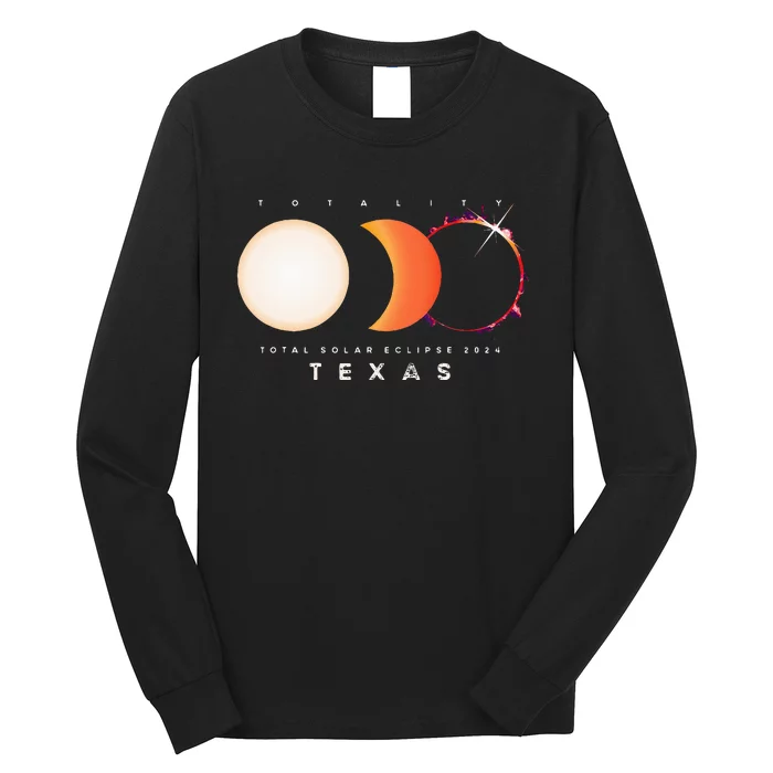 Solar Eclipse 2024 Texas Total Eclipse America Long Sleeve Shirt