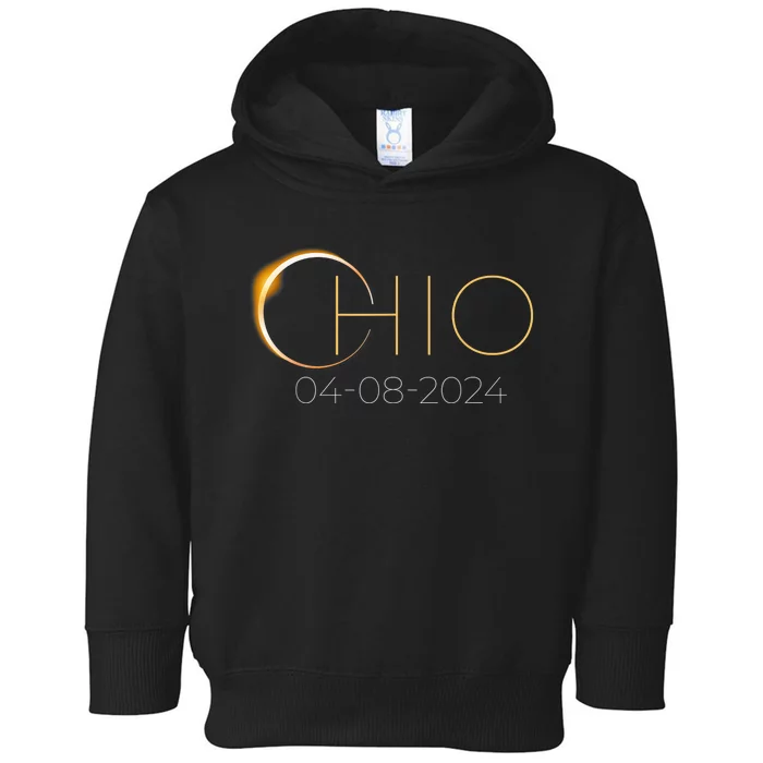 Solar Eclipse 2024 State Ohio Total Solar Eclipse Toddler Hoodie