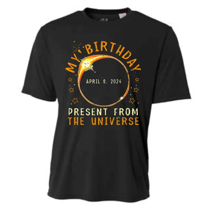 Solar Eclipse 2024 Birthday Present 4.8.24 Totality Universe Cooling Performance Crew T-Shirt