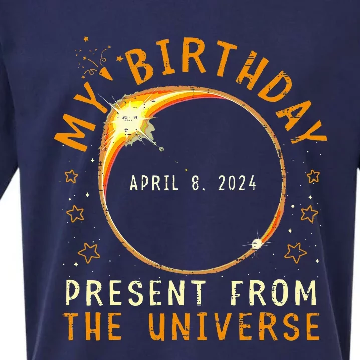 Solar Eclipse 2024 Birthday Present 4.8.24 Totality Universe Sueded Cloud Jersey T-Shirt