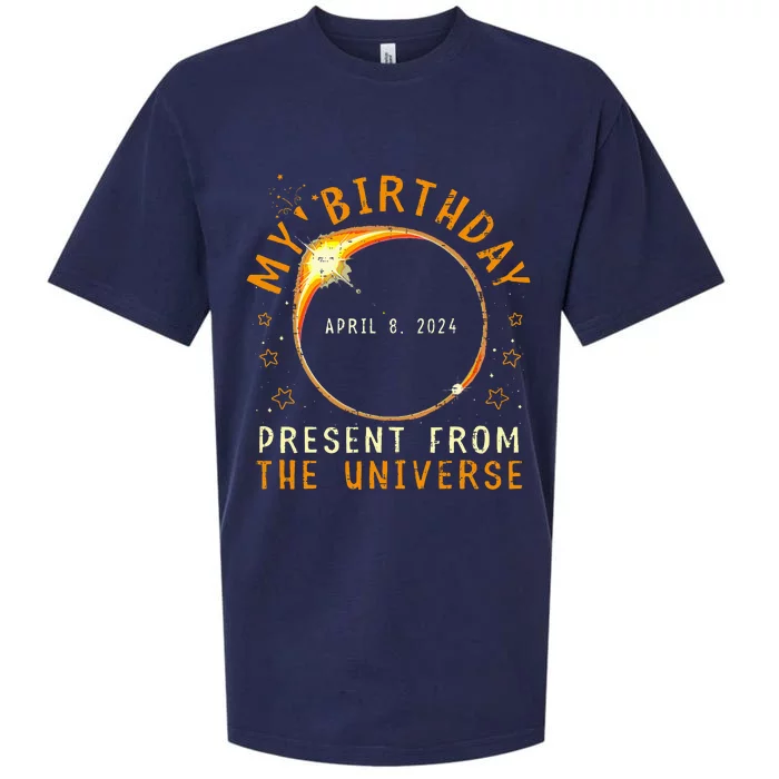 Solar Eclipse 2024 Birthday Present 4.8.24 Totality Universe Sueded Cloud Jersey T-Shirt