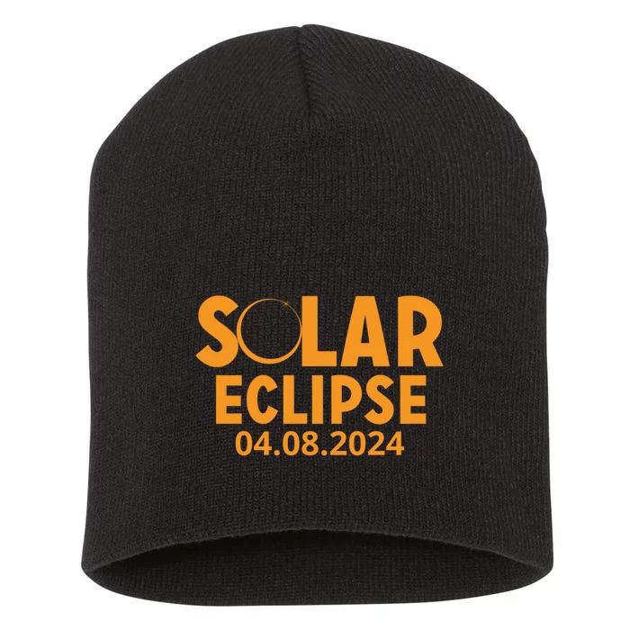 Solar Eclipse 2024 State April 8, 2024 Totality Short Acrylic Beanie