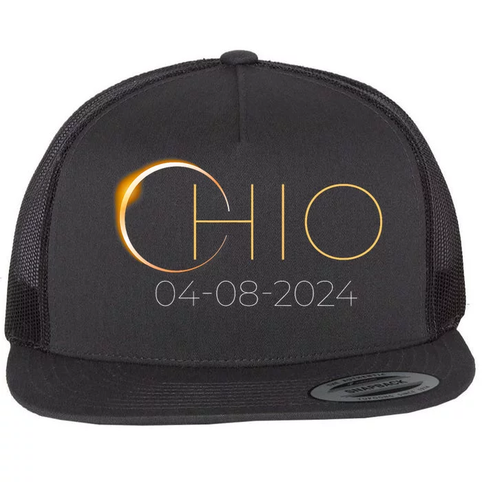 Solar Eclipse 2024 State Ohio Total Solar Eclipse Flat Bill Trucker Hat