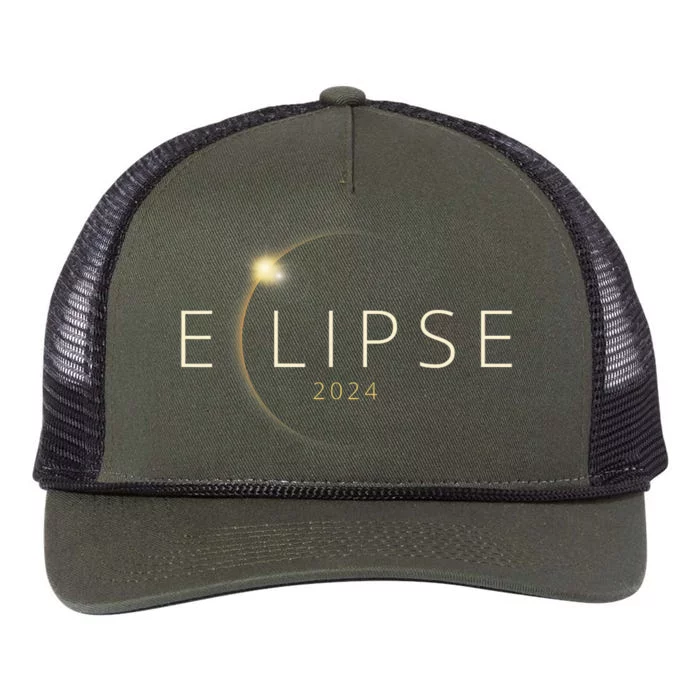 Solar Eclipse 2024 Total Solar Eclipse Retro Rope Trucker Hat Cap