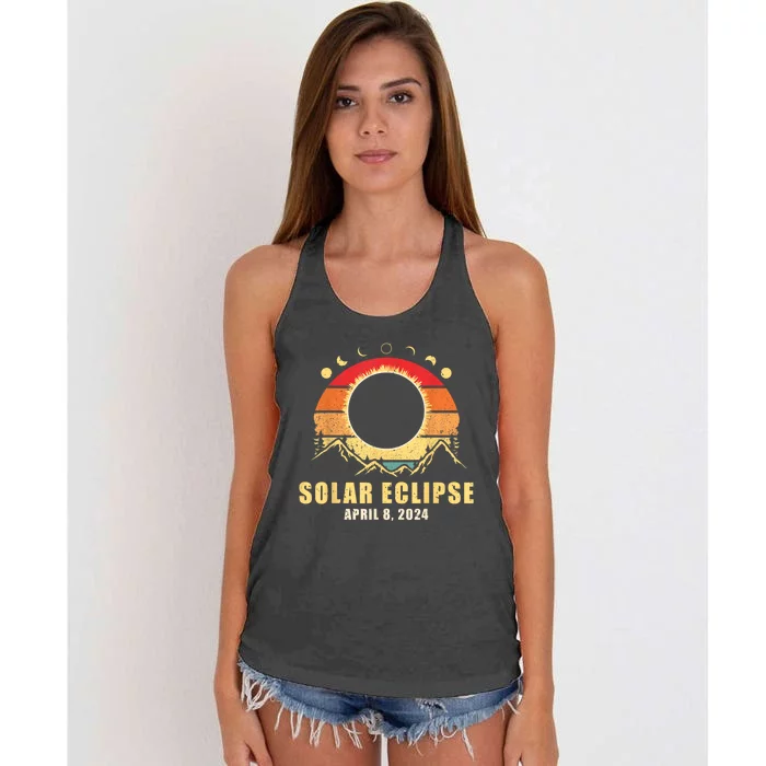 Solar Eclipse 2024 Total Solar Eclipse April 8 2024 Women's Knotted Racerback Tank