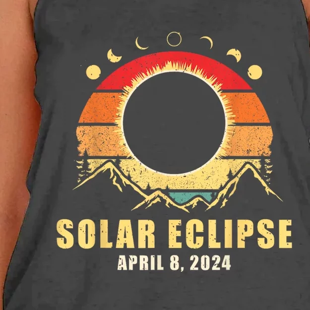 Solar Eclipse 2024 Total Solar Eclipse April 8 2024 Women's Knotted Racerback Tank