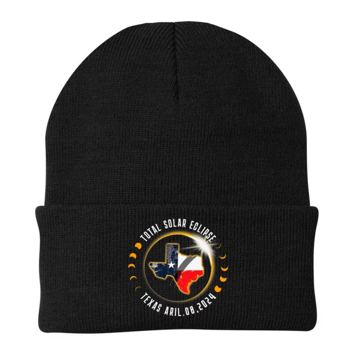 Solar Eclipse 2024 Total Solar Eclipse State Texas Knit Cap Winter Beanie