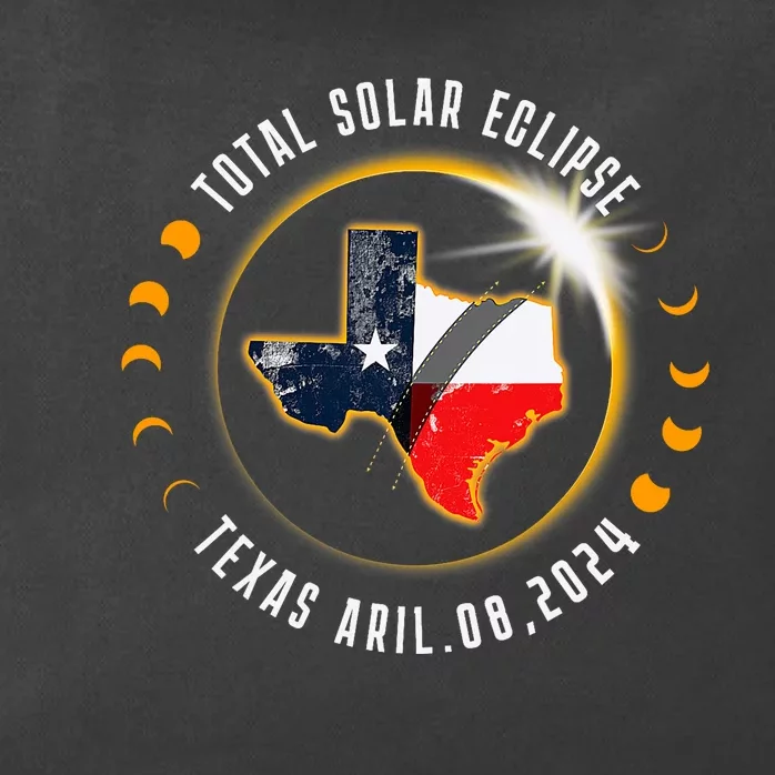 Solar Eclipse 2024 Total Solar Eclipse State Texas Zip Tote Bag