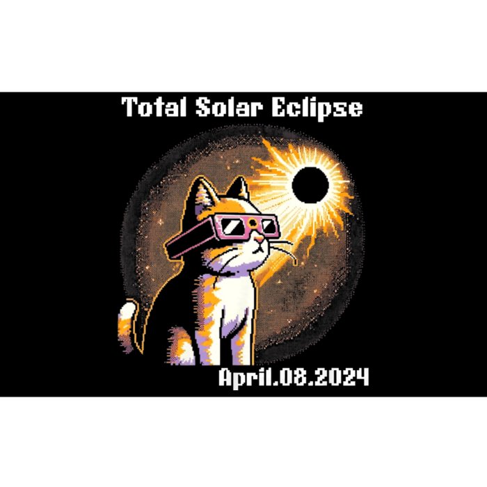 Solar Eclipse 2024 Cat Wearing Solar Eclipse Glasses Bumper Sticker