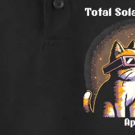 Solar Eclipse 2024 Cat Wearing Solar Eclipse Glasses Dry Zone Grid Performance Polo